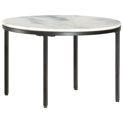 Salontafel Ø65 Cm Echt Massief Marmer Wit En Zwart Ø 65 cm