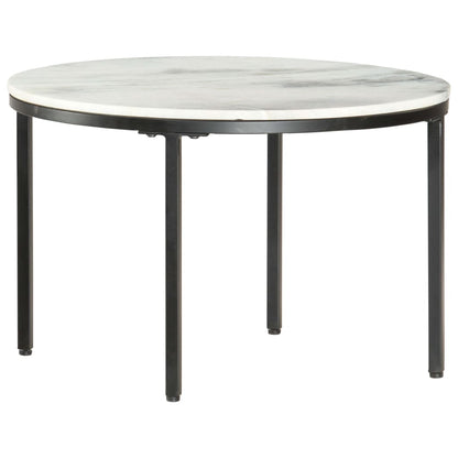Salontafel Ø65 Cm Echt Massief Marmer Wit En Zwart Ø 65 cm