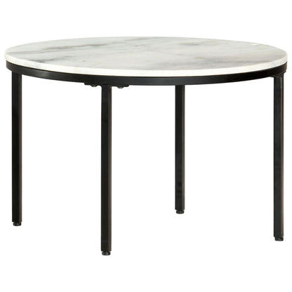 Salontafel Ø65 Cm Echt Massief Marmer Wit En Zwart Ø 65 cm
