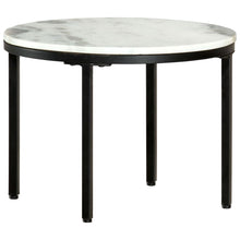 Salontafel Ø50 Cm Echt Massief Marmer Wit En Zwart Ø 50 cm