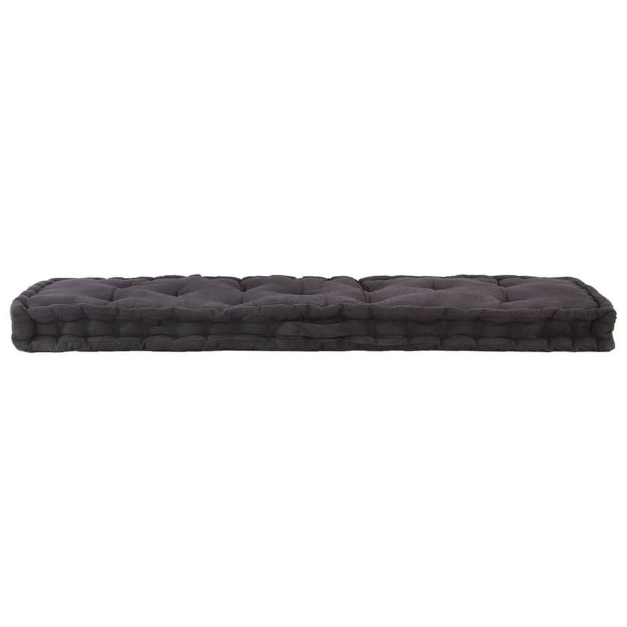 Palletvloerkussen Katoen 120 x 40 x 7 cm Zwart