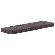 Pallet floor cushion 120x40x7 cm cotton anthracite
