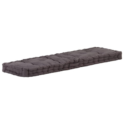 Palletvloerkussen Katoen 120 x 40 x 7 cm Antraciet