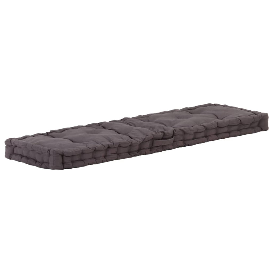 Palletvloerkussen Katoen 120 x 40 x 7 cm Antraciet