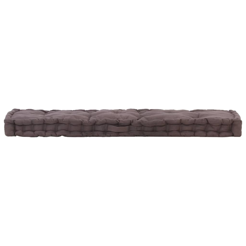Palletvloerkussen Katoen 120 x 40 x 7 cm Antraciet