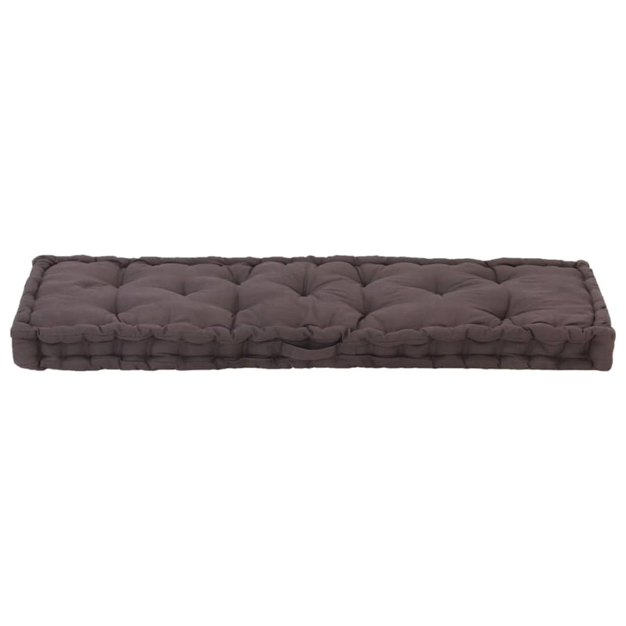 Palletvloerkussen Katoen 120 x 40 x 7 cm Antraciet