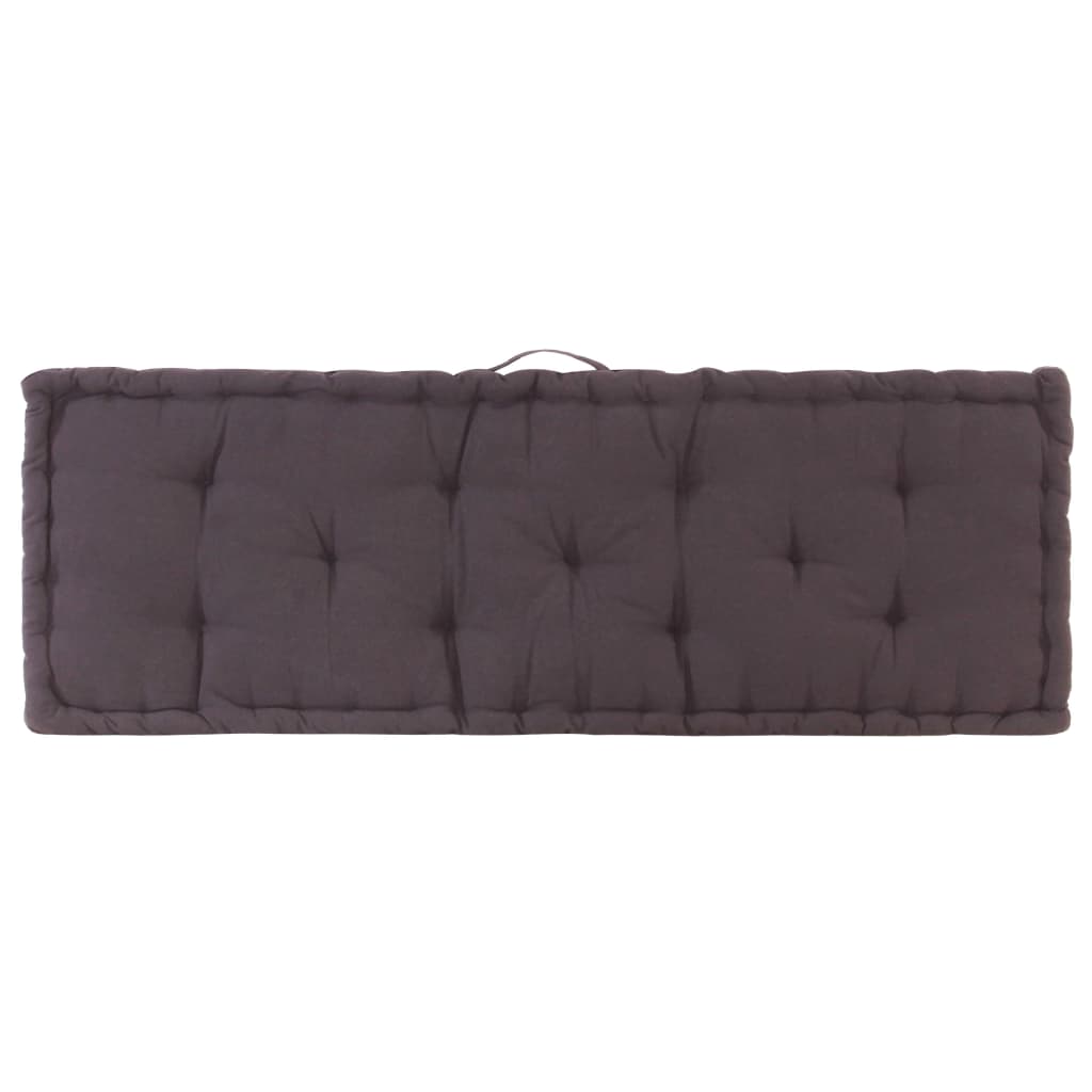 Palletvloerkussen Katoen 120 x 40 x 7 cm Antraciet
