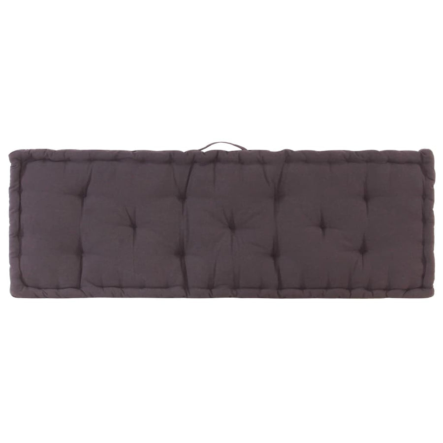 Palletvloerkussen Katoen 120 x 40 x 7 cm Antraciet