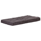 Pallet floor cushion 120x80x10 cm cotton anthracite