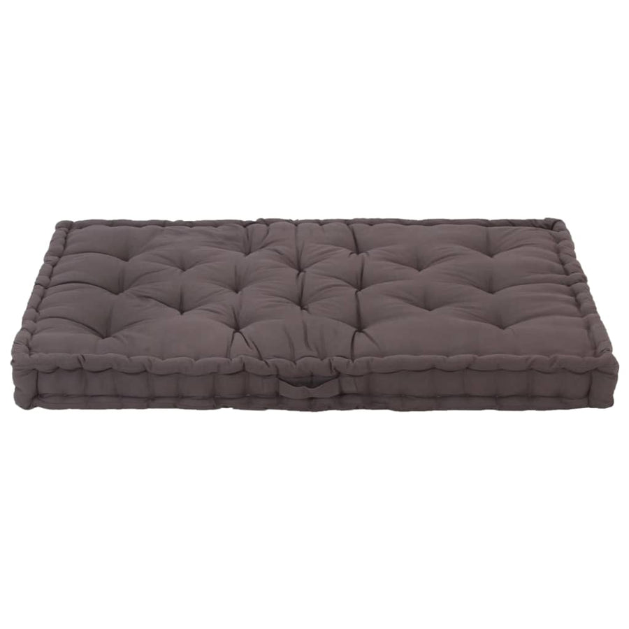 Palletvloerkussen Katoen 120 x 80 x 10 cm Antraciet