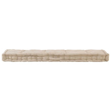 Palletvloerkussen 120X40X7 Cm Katoen Beige 120 x 40 x 7 cm