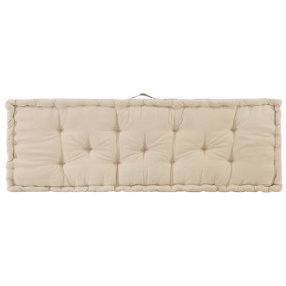 Palletvloerkussen 120X40X7 Cm Katoen Beige 120 x 40 x 7 cm