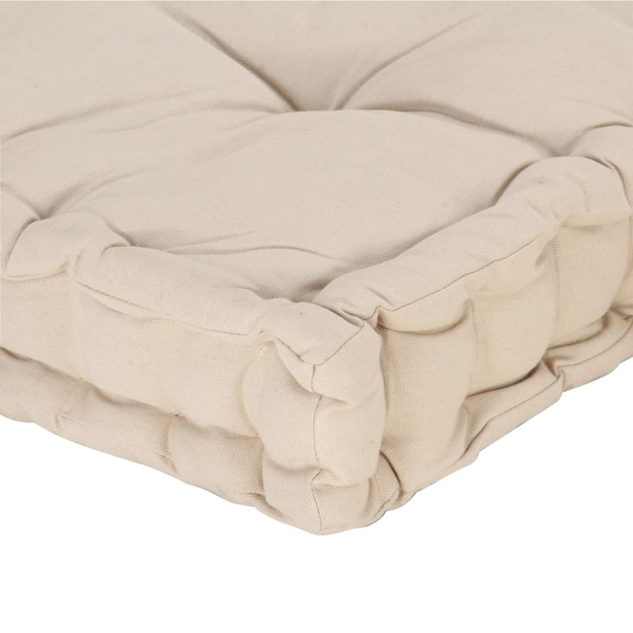 Palletvloerkussen 120X40X7 Cm Katoen Beige 120 x 40 x 7 cm