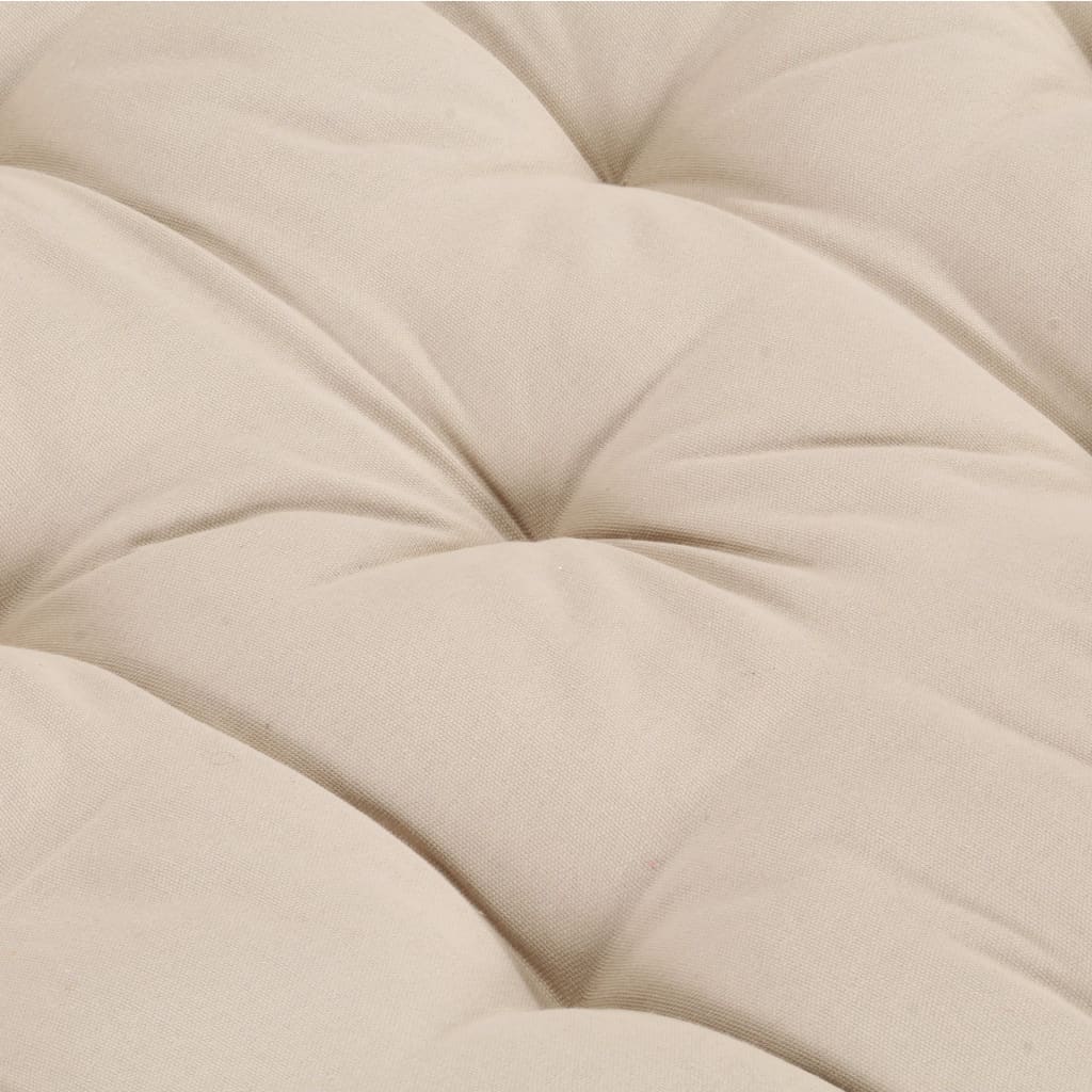 Palletvloerkussen 120X40X7 Cm Katoen Beige 120 x 40 x 7 cm
