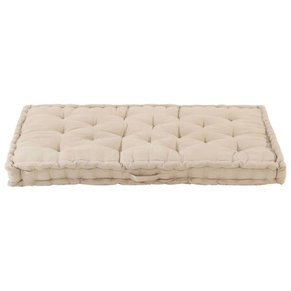 Palletvloerkussen Katoen 120 x 80 x 10 cm Beige