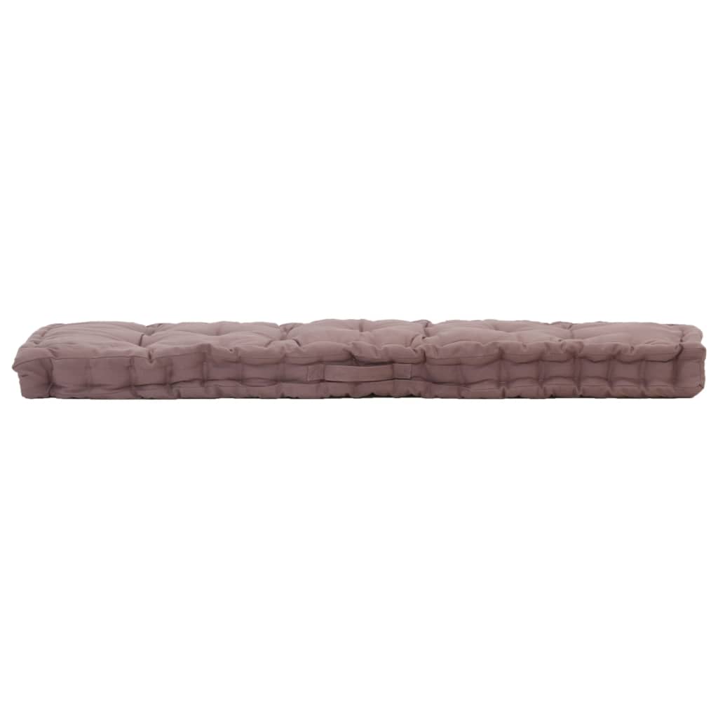 Palletvloerkussen 120x40x7 cm katoen taupe 120 x 40 x 7 cm Taupe