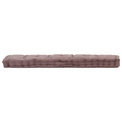 Palletvloerkussen 120x40x7 cm katoen taupe 120 x 40 x 7 cm Taupe