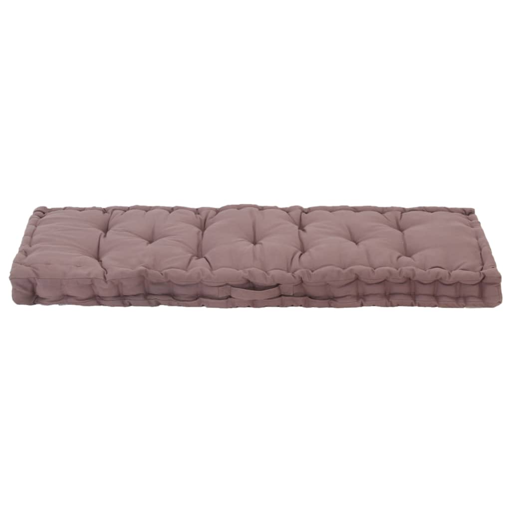 Palletvloerkussen 120x40x7 cm katoen taupe 120 x 40 x 7 cm Taupe