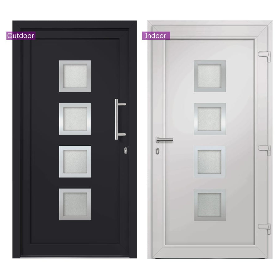 Voordeur 98x190 cm antraciet 98 x 190 cm Rechts + trekhandvat