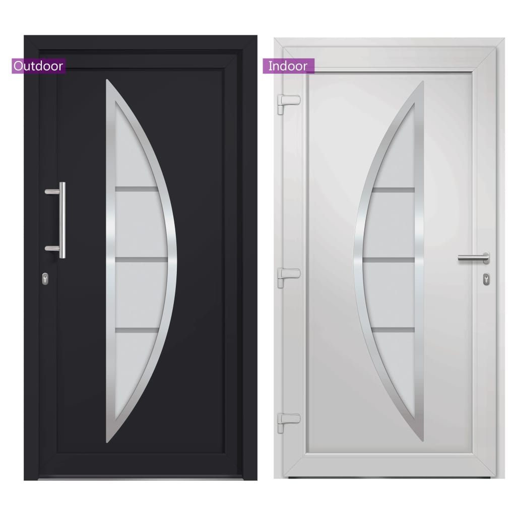 Voordeur 98x190 cm antraciet 98 x 190 cm Links + trekhandvat