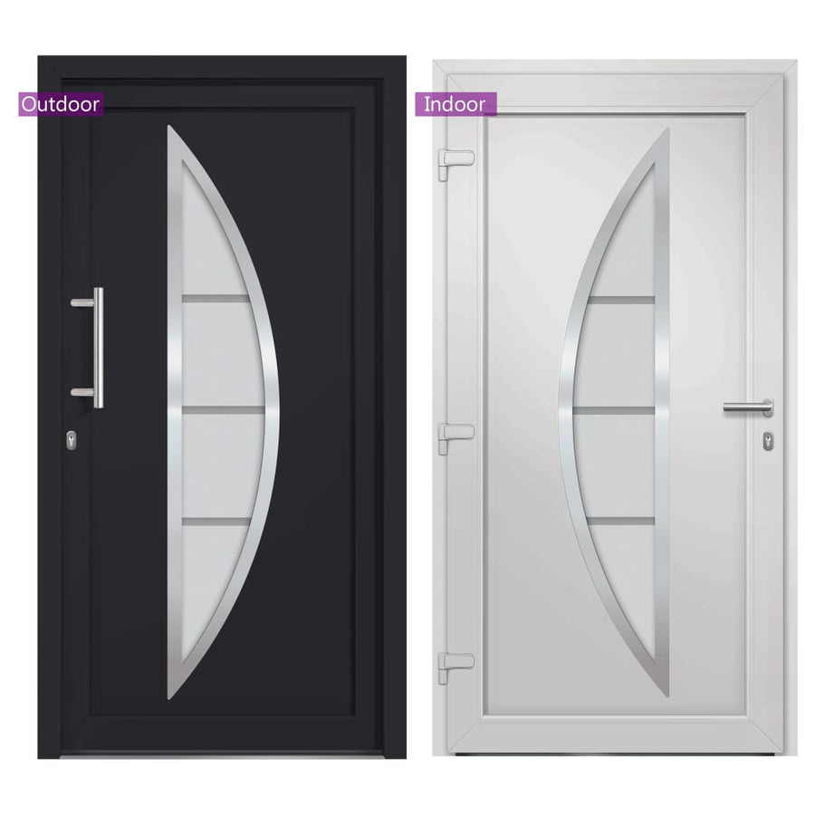 Voordeur 98x190 cm antraciet 98 x 190 cm Links + trekhandvat
