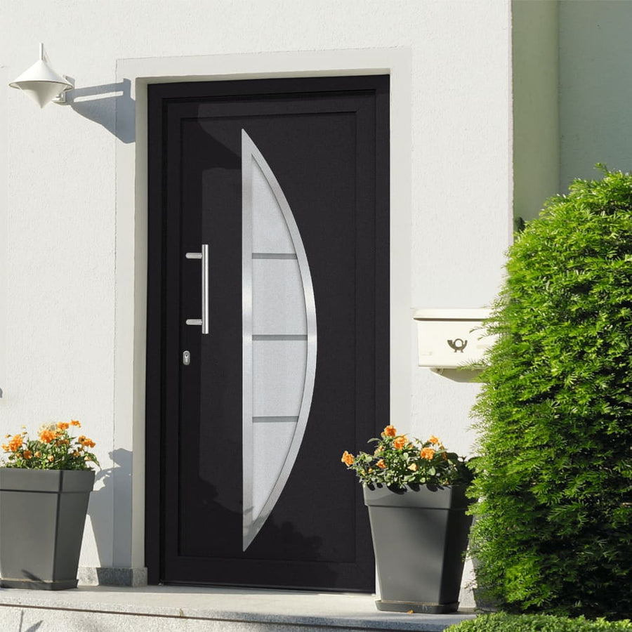 Voordeur 98x190 cm antraciet 98 x 190 cm Links + trekhandvat