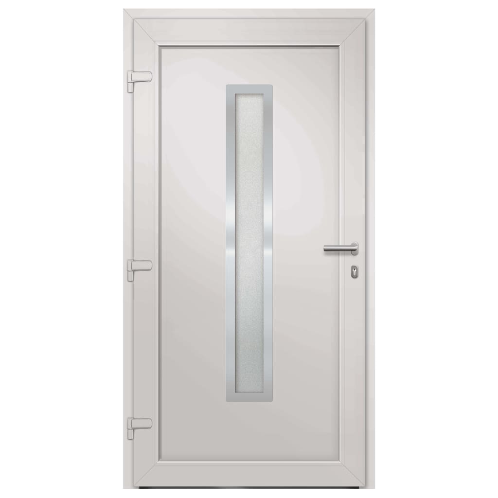 Voordeur 98x208 cm wit 98 x 208 cm Links + trekhandvat
