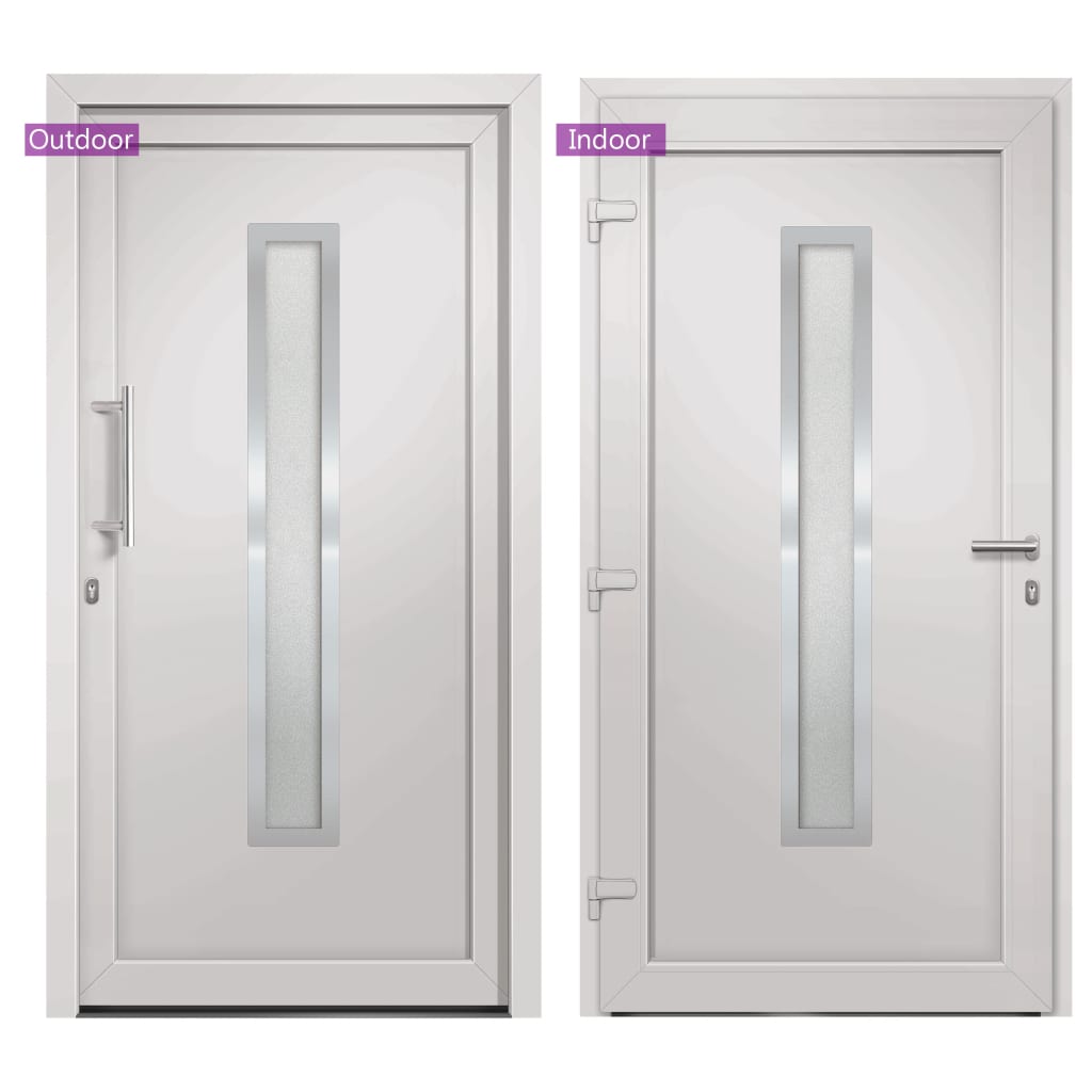 Voordeur 98x208 cm wit 98 x 208 cm Links + trekhandvat