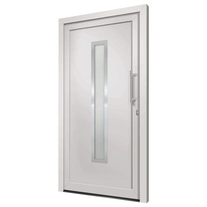 Voordeur 98x200 cm wit 98 x 200 cm Rechts + trekhandvat