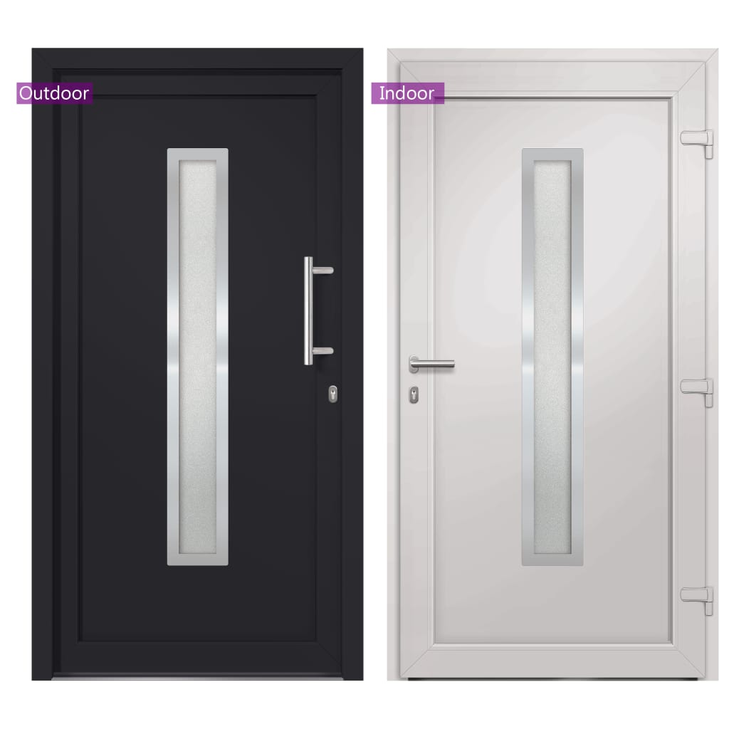 Voordeur 98x208 cm antraciet 98 x 208 cm Rechts + trekhandvat