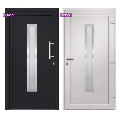 Voordeur 98x208 cm antraciet 98 x 208 cm Rechts + trekhandvat