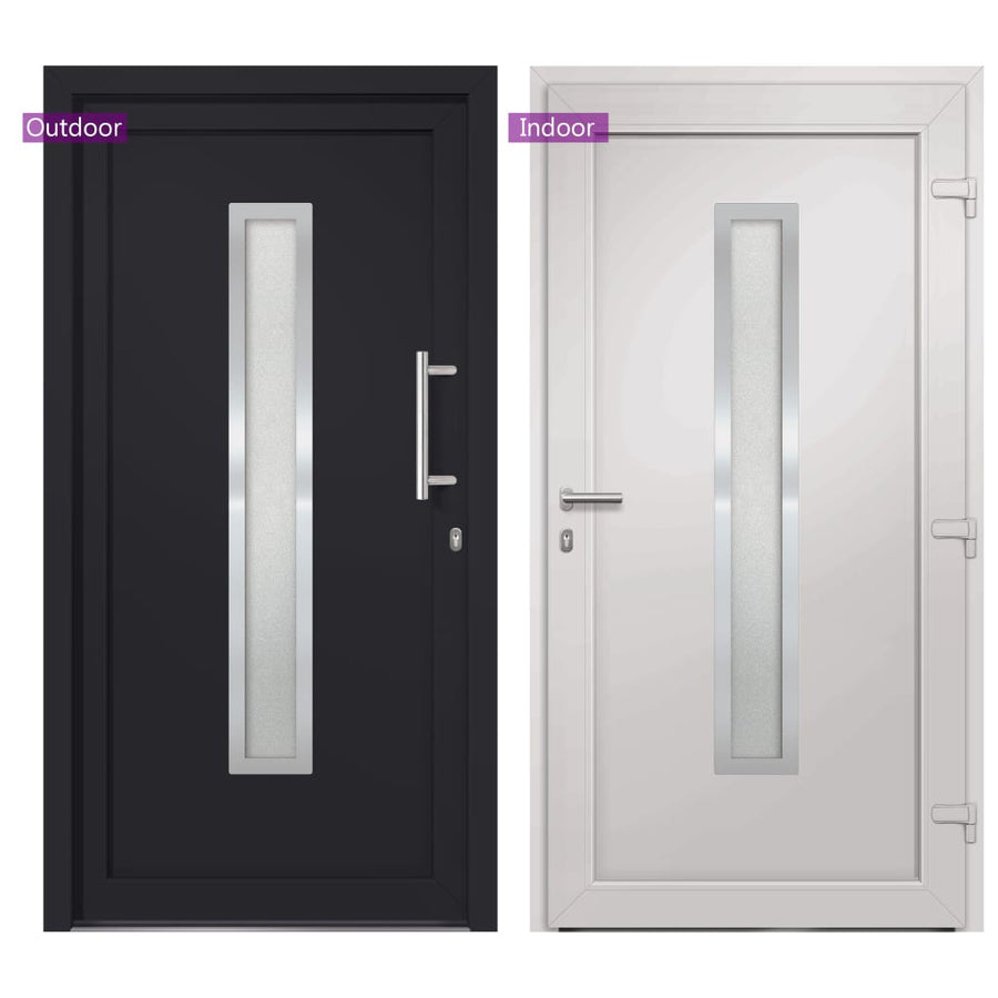 Voordeur 98x208 cm antraciet 98 x 208 cm Rechts + trekhandvat