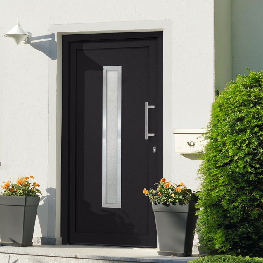 Voordeur 98x208 cm antraciet 98 x 208 cm Rechts + trekhandvat