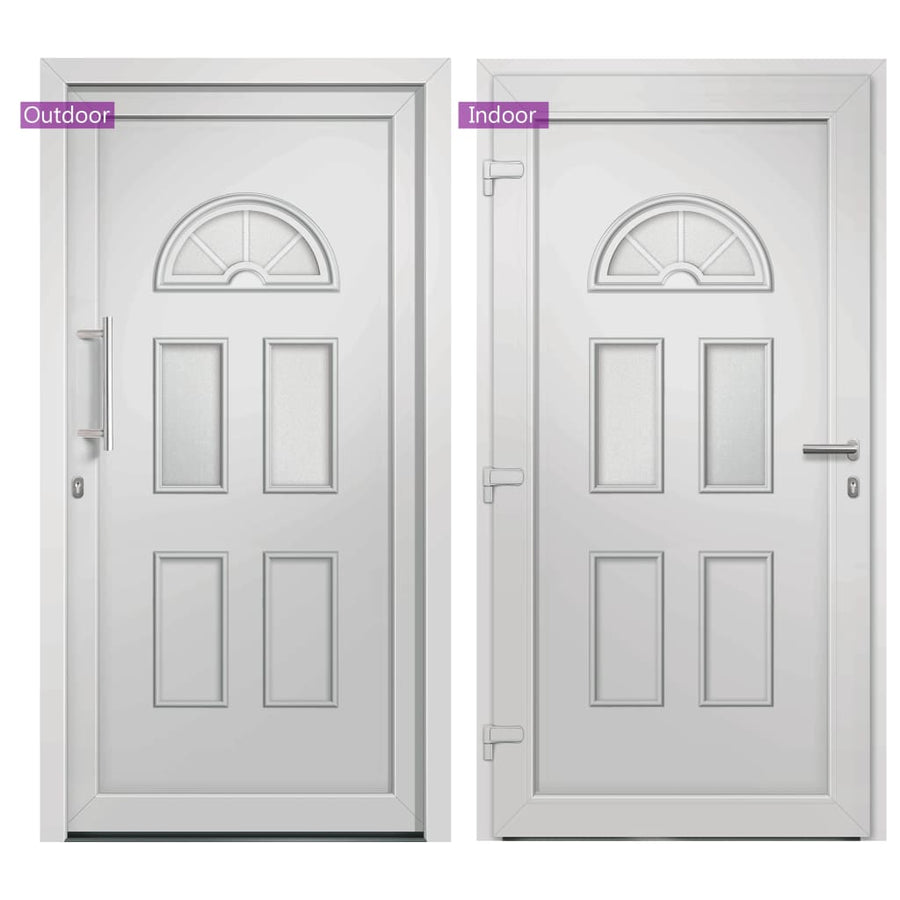 Voordeur 98x208 cm wit 98 x 208 cm Links + trekhandvat