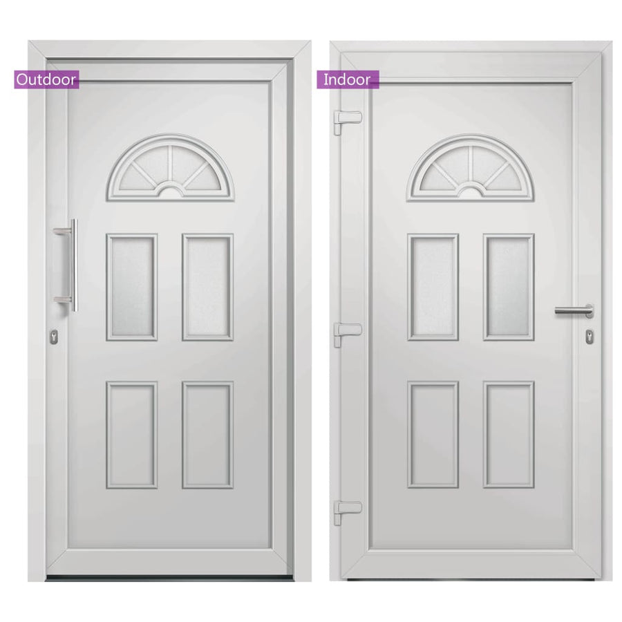 Voordeur 110x210 cm wit 110 x 210 cm Links + trekhandvat