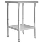 Kitchen work table 60x60x85 cm stainless steel