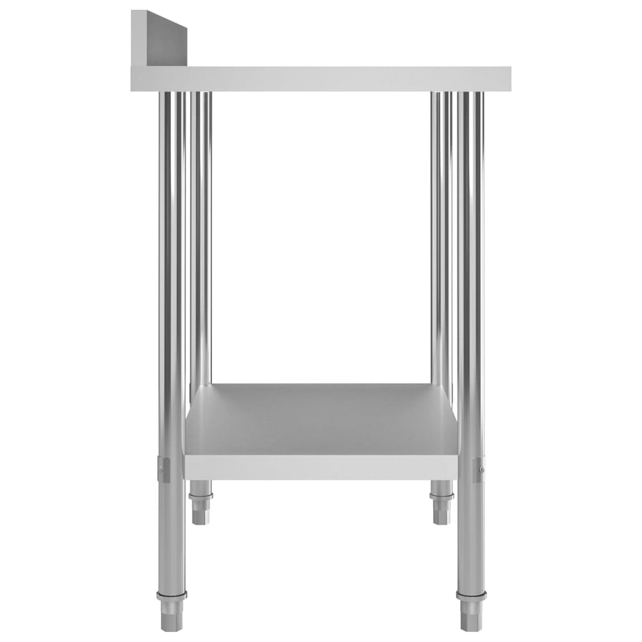 Keukenwerktafel Met Spatscherm Roestvrij Staal 80 x 60 x 93 cm