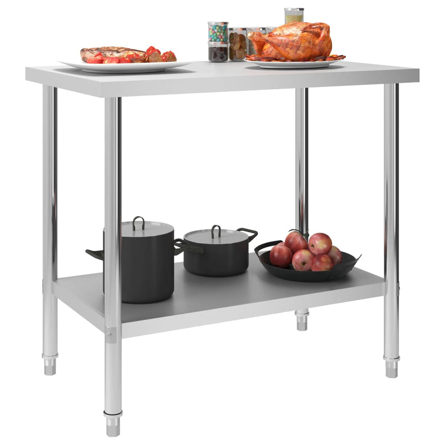 Keukenwerktafel Roestvrij Staal 100 x 60 x 85 cm