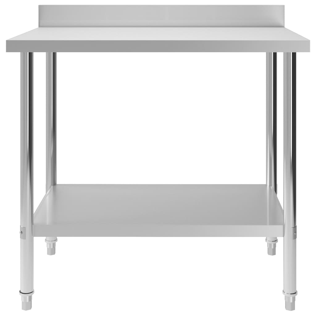 Keukenwerktafel Met Spatscherm Roestvrij Staal 100 x 60 x 93 cm