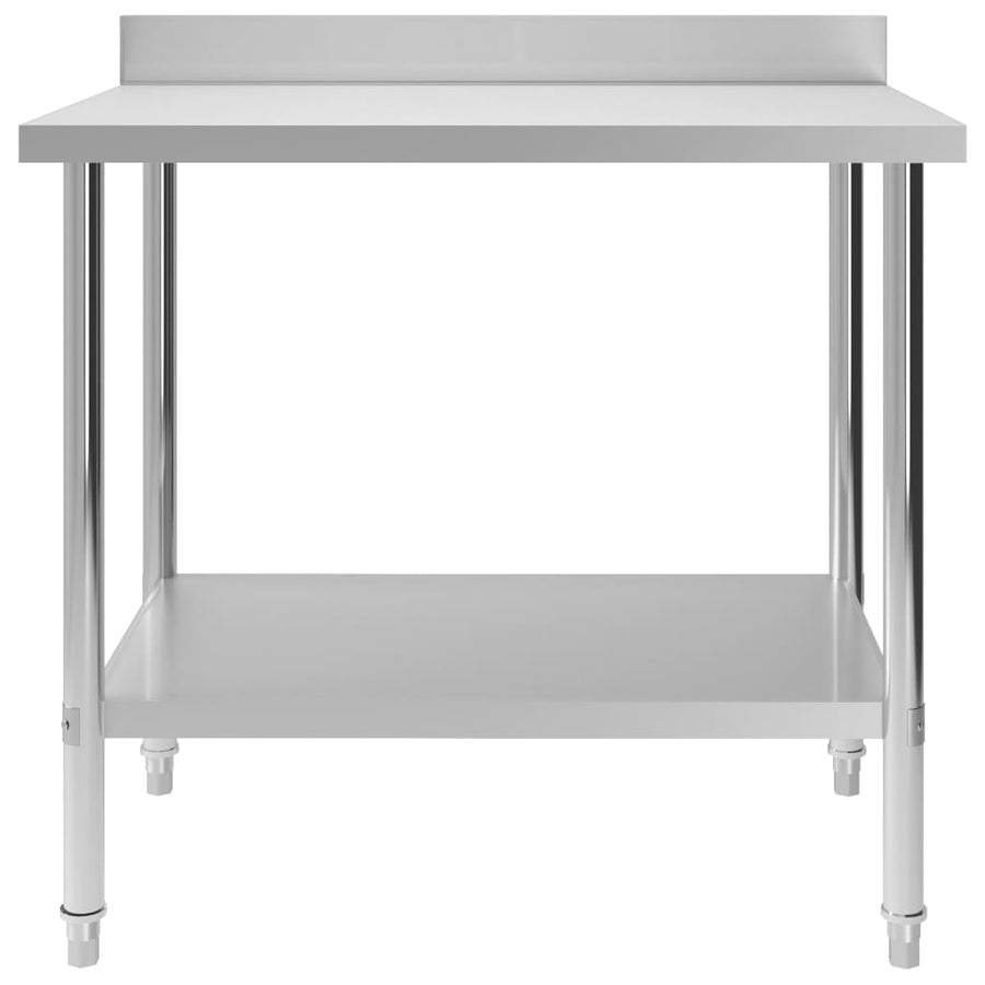 Keukenwerktafel Met Spatscherm Roestvrij Staal 100 x 60 x 93 cm