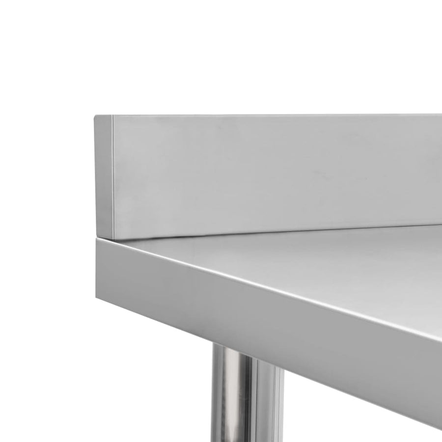 Keukenwerktafel Met Spatscherm Roestvrij Staal 100 x 60 x 93 cm