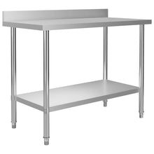 Keukenwerktafel Met Spatscherm Roestvrij Staal 120 x 60 x 93 cm