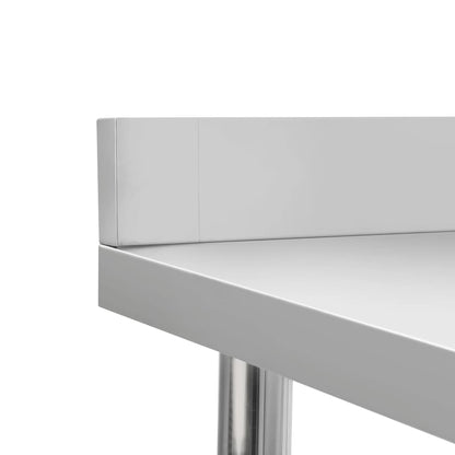Keukenwerktafel Met Spatscherm Roestvrij Staal 120 x 60 x 93 cm