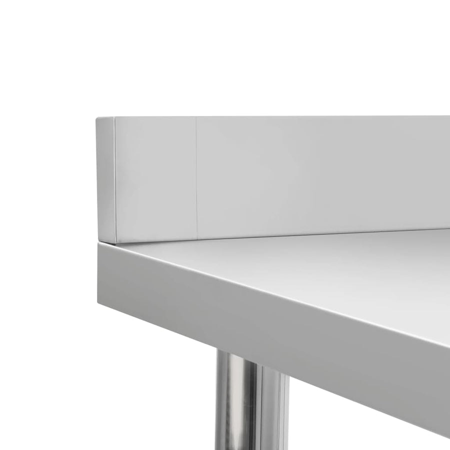 Keukenwerktafel Met Spatscherm Roestvrij Staal 120 x 60 x 93 cm