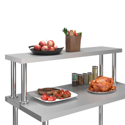 Verhoging Voor Werktafel Roestvrij Staal 120 x 30 x 35 cm
