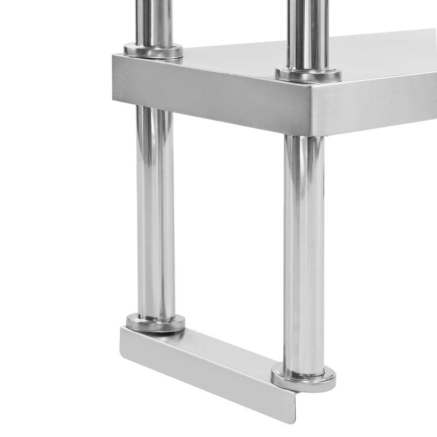 Verhoging Voor Werktafel 2-Laags Roestvrij Staal 120 x 30 x 65 cm
