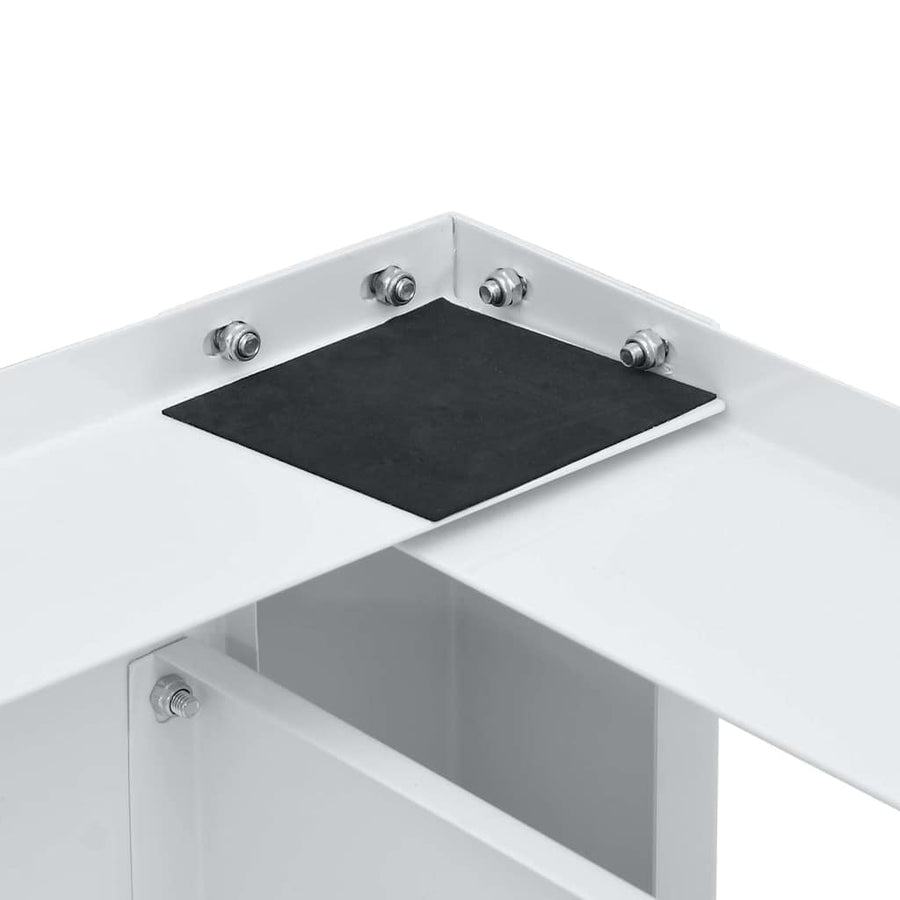 Wasmachine- en drogerverhoger dubbel met lades wit