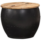 Coffee table round 53x43 cm solid mango wood