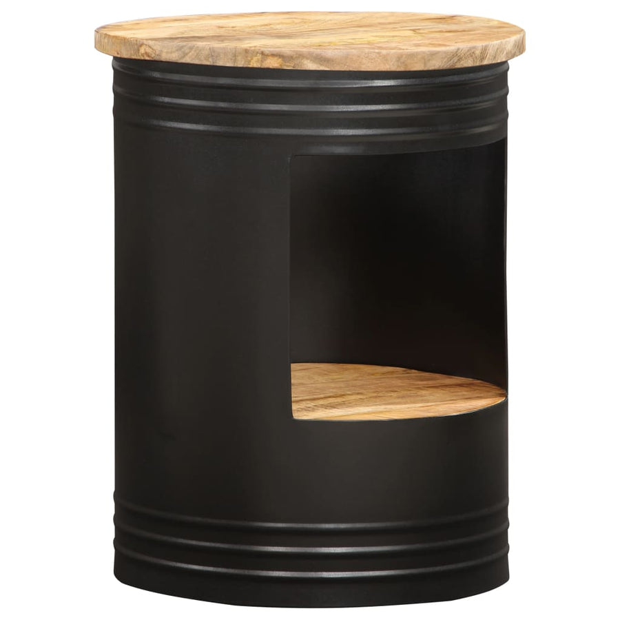 Salontafel Massief Mangohout 1 43 x 55 cm Zwart