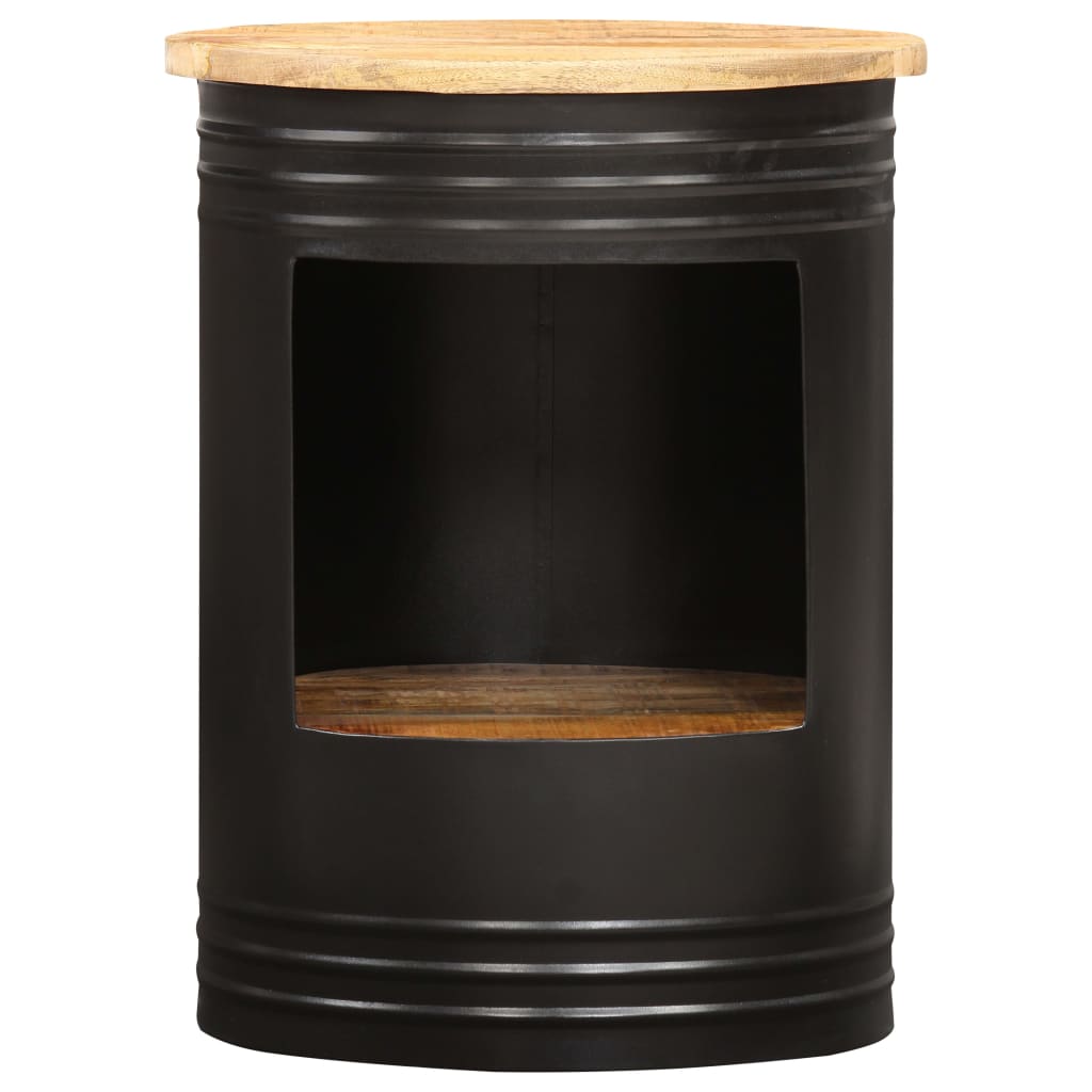 Salontafel Massief Mangohout 1 43 x 55 cm Zwart